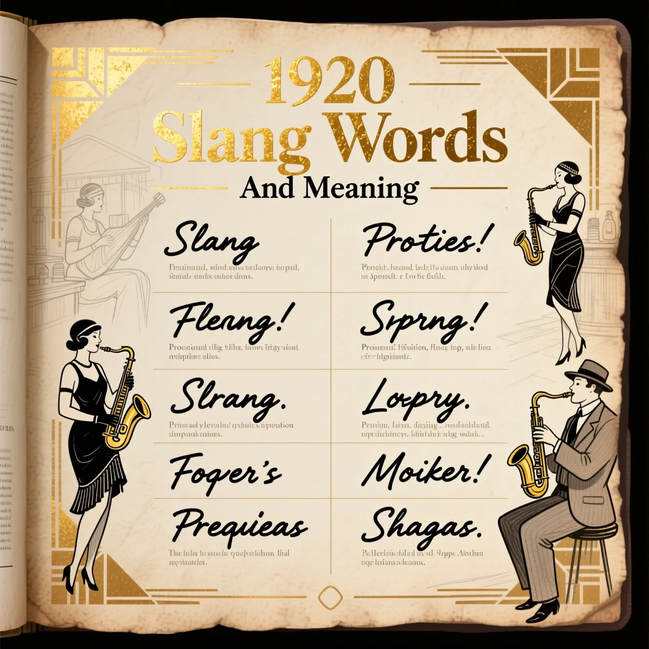 1920 Slang Words and Meaning