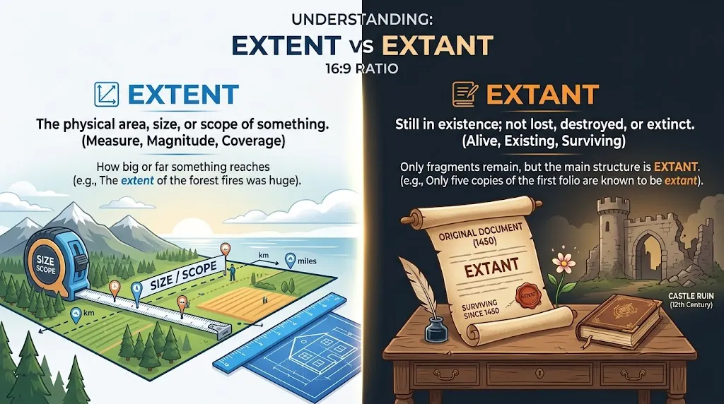 Extent vs Extant