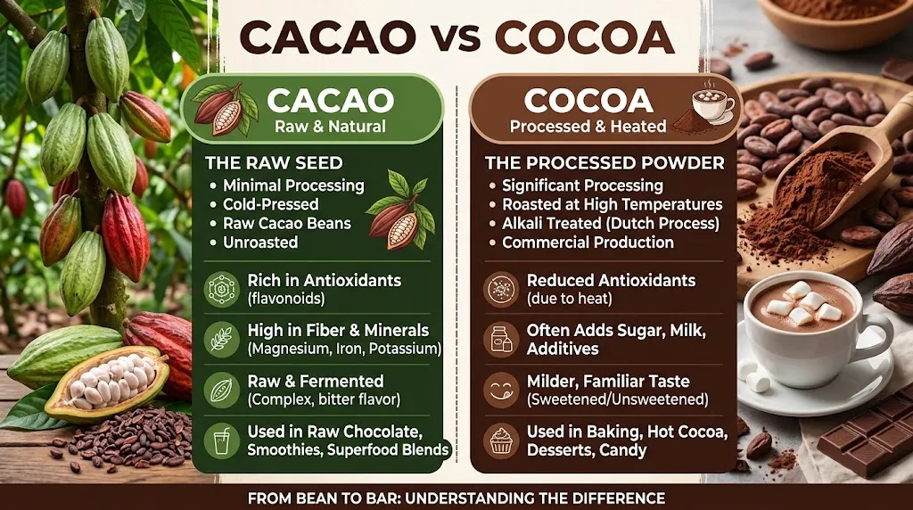 Cacao vs Cocoa
