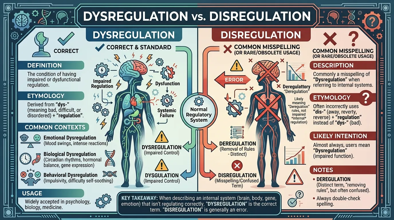 Dysregulation vs Disregulation