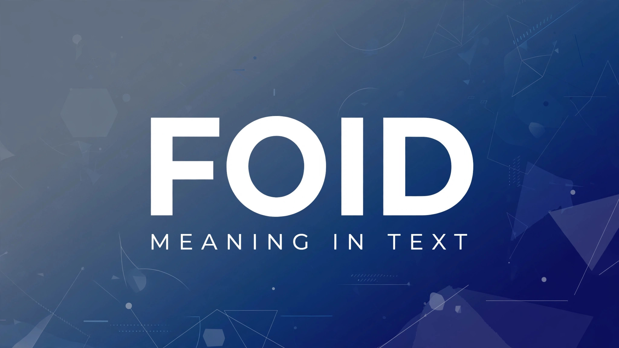 Foid meaning in text