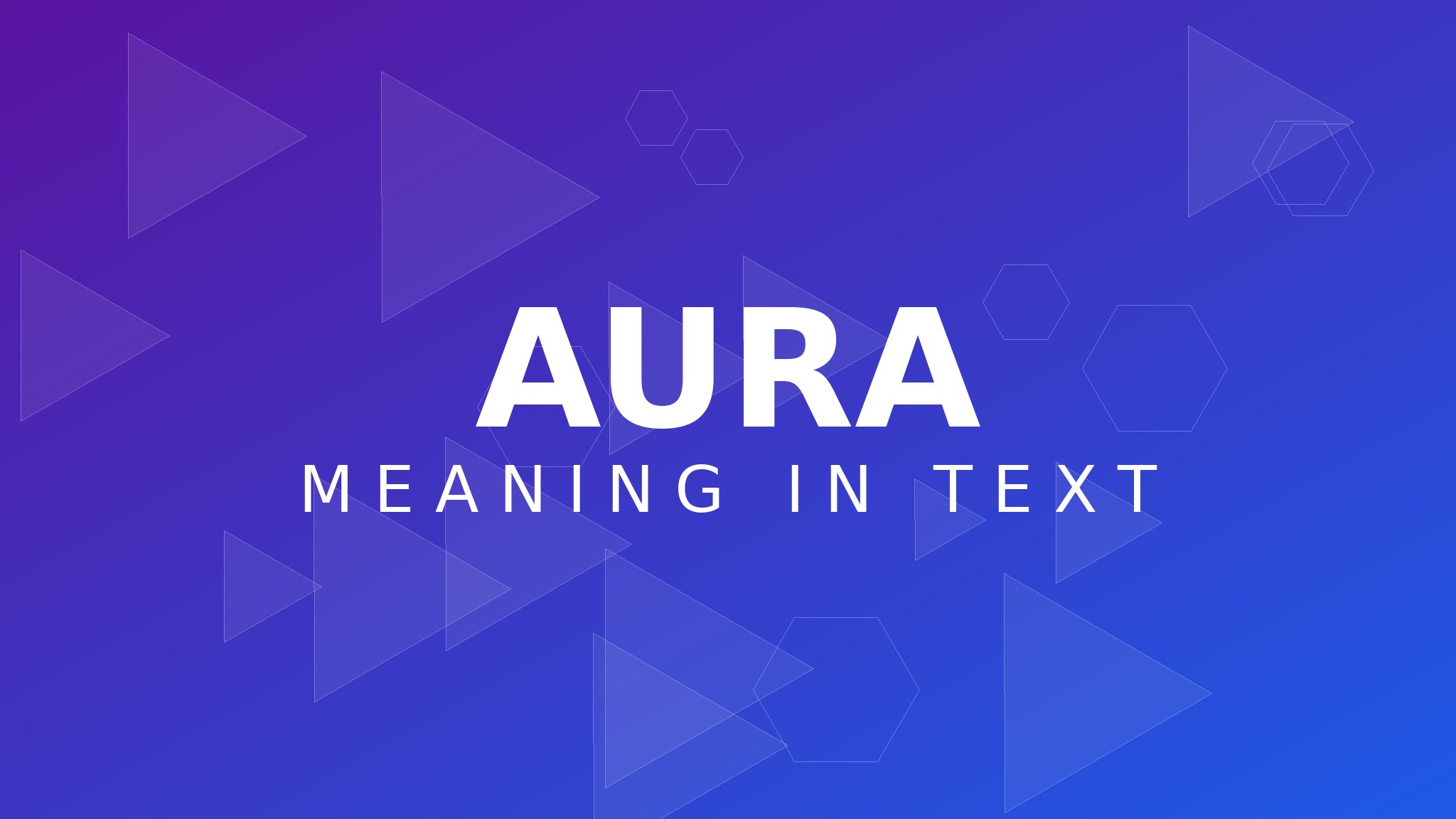aura meaning in text