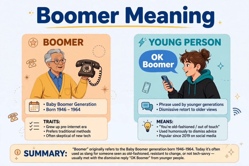Boomer meaning in text slang