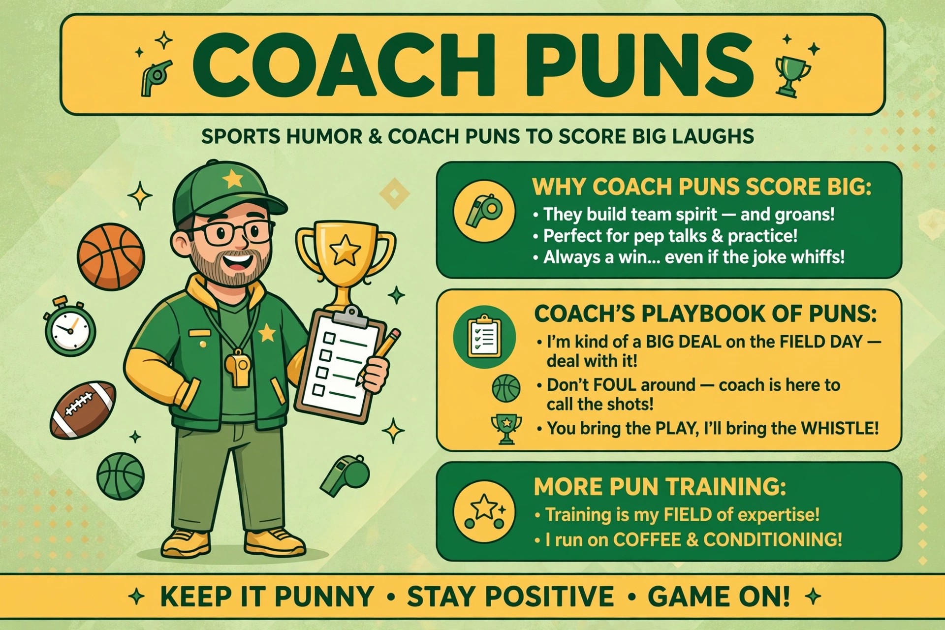 Coach puns, jokes and one-liners