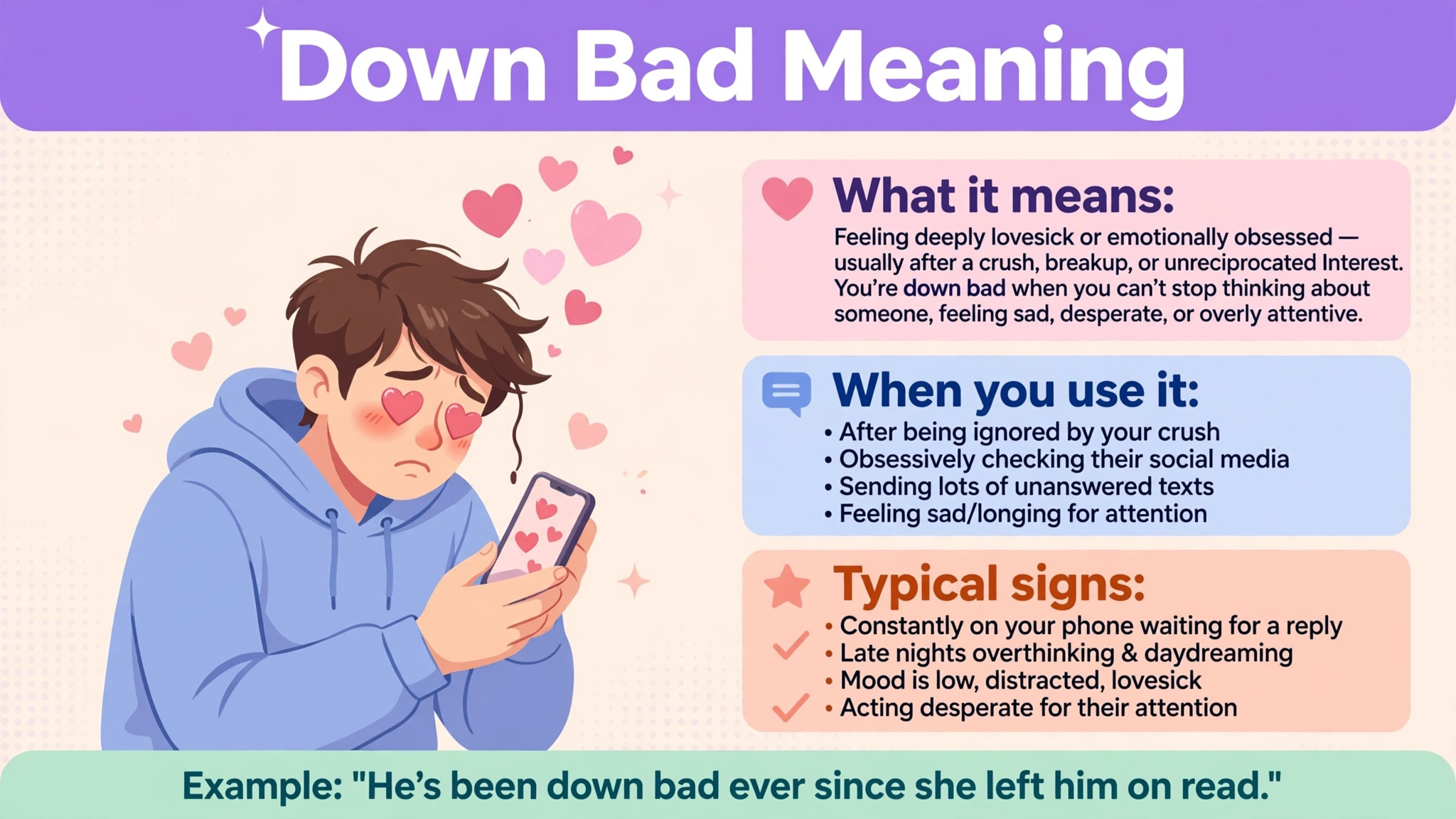 Down bad meaning in text slang