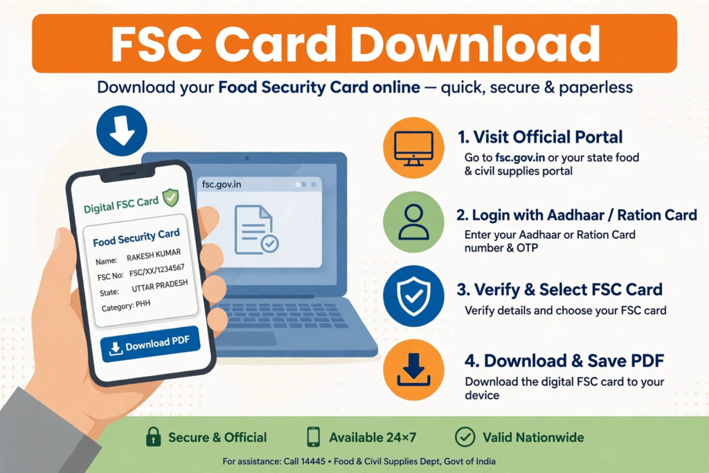 FSC card download Telangana