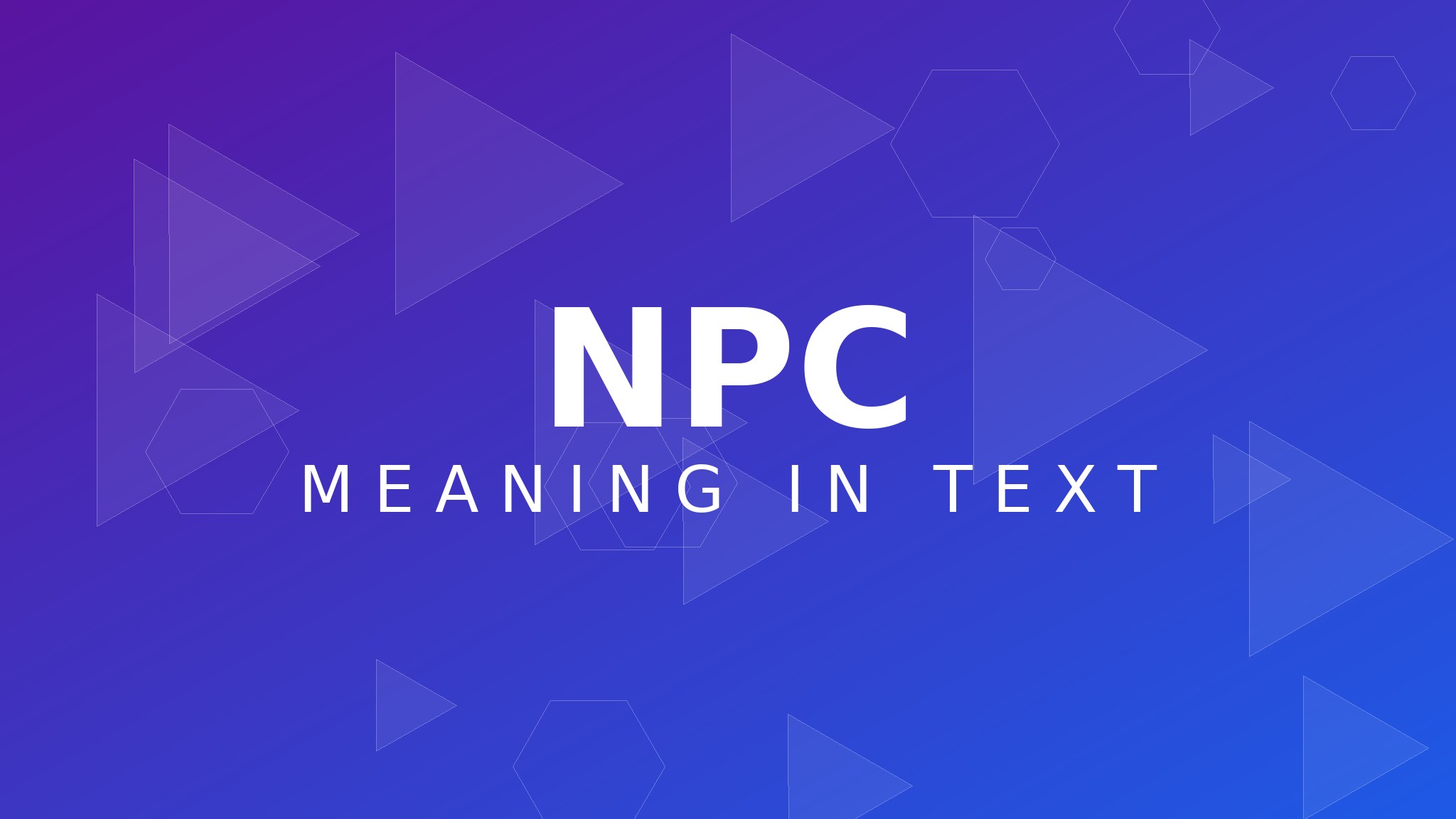 npc meaning in text