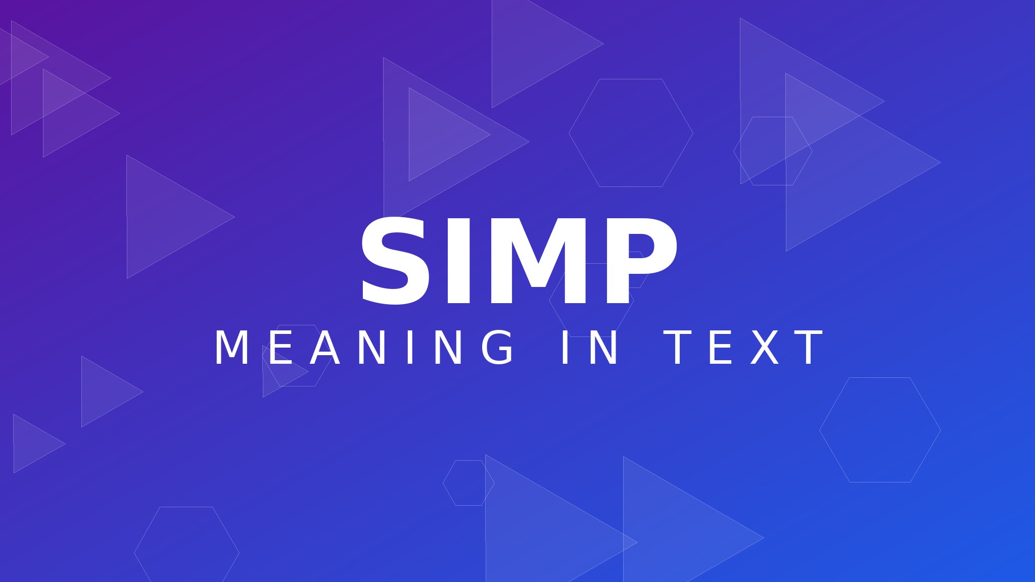 simp meaning in text