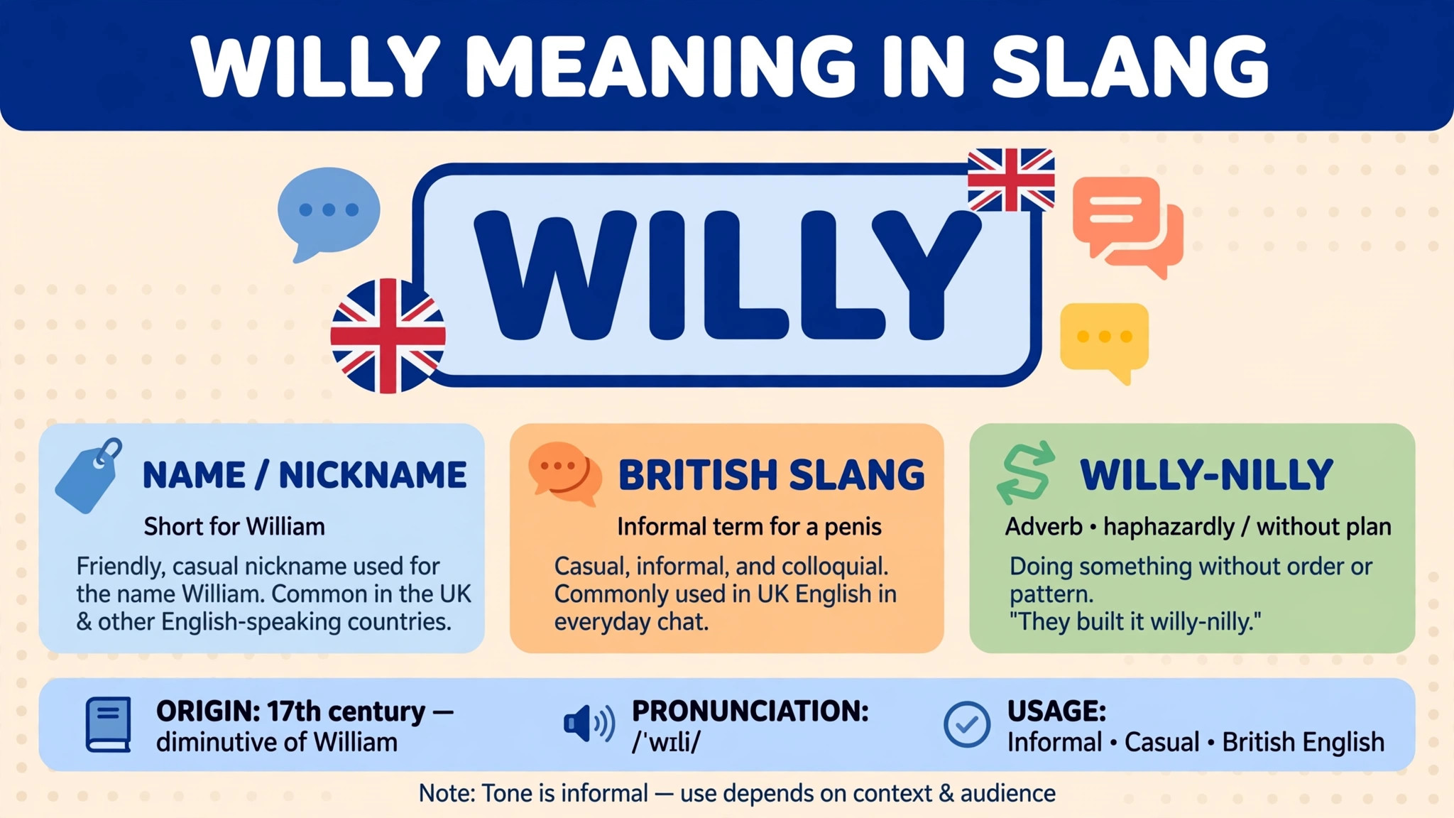 Willy meaning in slang